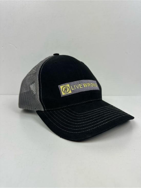 Richardson Other - Live Wrong Black & Gray Mesh Trucker Cap